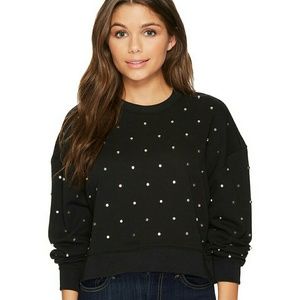 Studded Cropped Sweatshirt